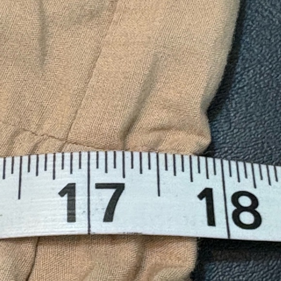 Sweet Magnolia Tan Long Sleeve Cotton Shirt Dress Cutout On Bottom Size L - Picture 12 of 14